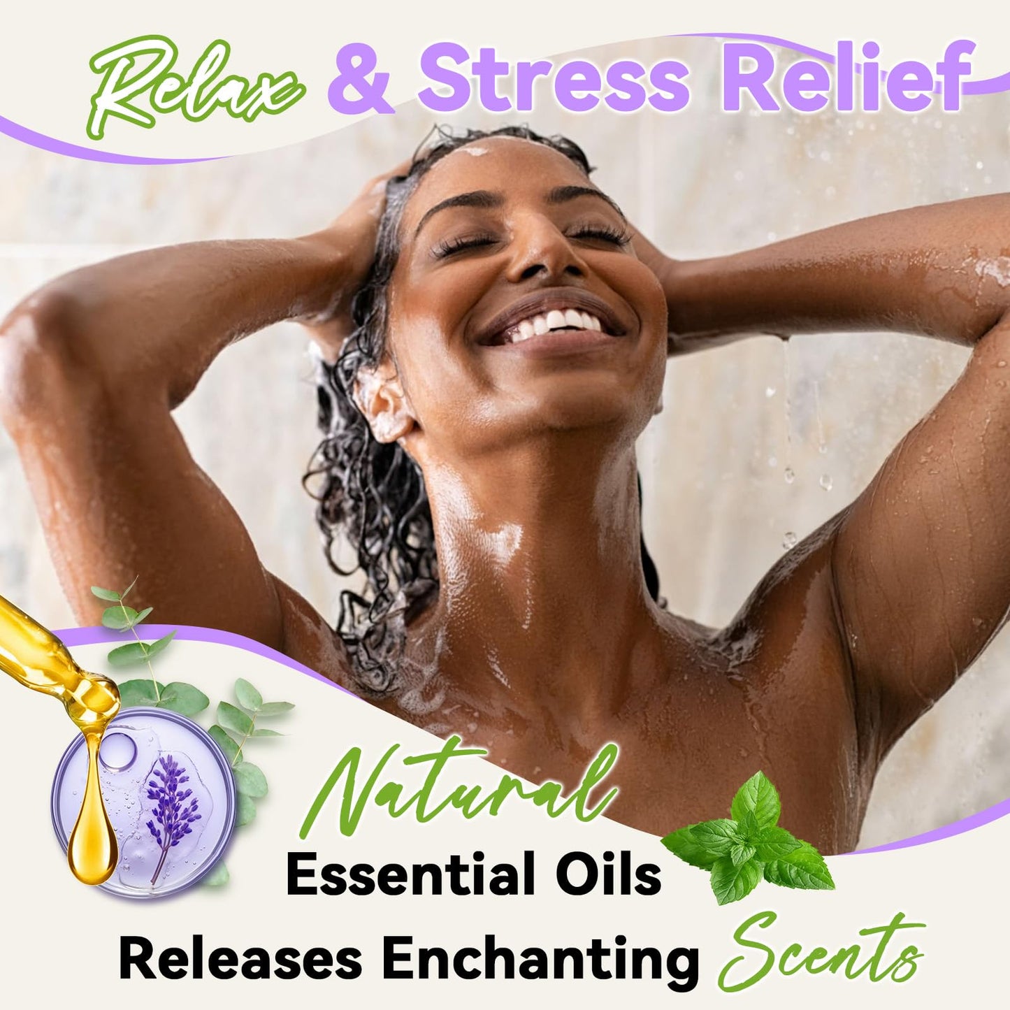 Relaso Shower Steamers Aromatherapy 8 Pack, Birthday Gifts for Women Men & Luxury Gift Box Packaging, Premium Shower Bombs with Natural Essential Oils, Home Spa Stress Relief, Relaxation Self Care