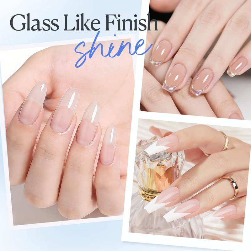 Clear Builder Gel for Nails - 7-in-1 Self-Leveling Nail Strengthener | 18ml UV/LED Soak Off for Apex, Extension & Overlay