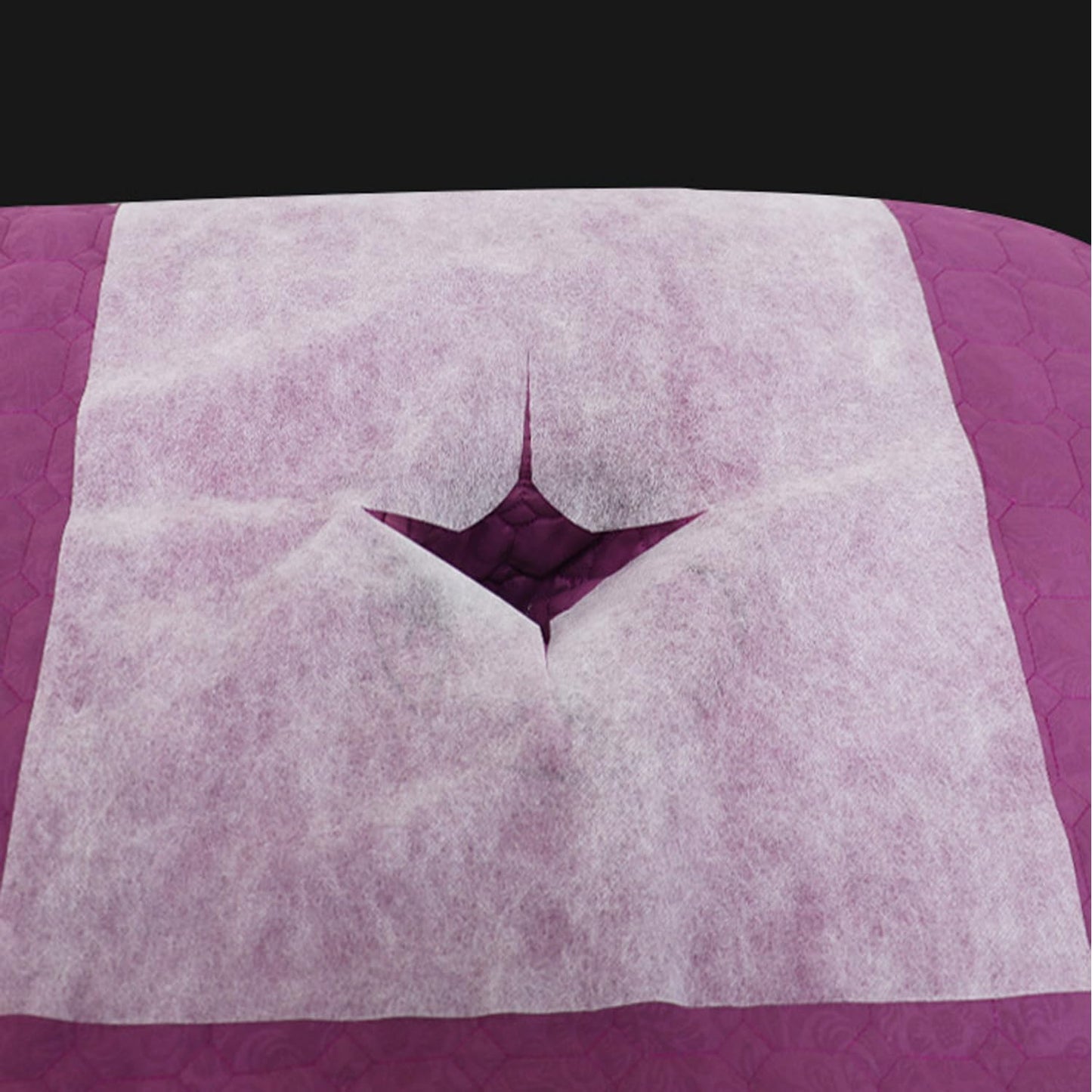 UtySty 100 Pack Disposable Face Down Pillow Cover Disposable Face Cradle Covers Ultra Soft Non-Sticking Massage Bed Headrest Covers for Massage Table Lash Bed Spa Bed Beauty Tattoo Therapy Table