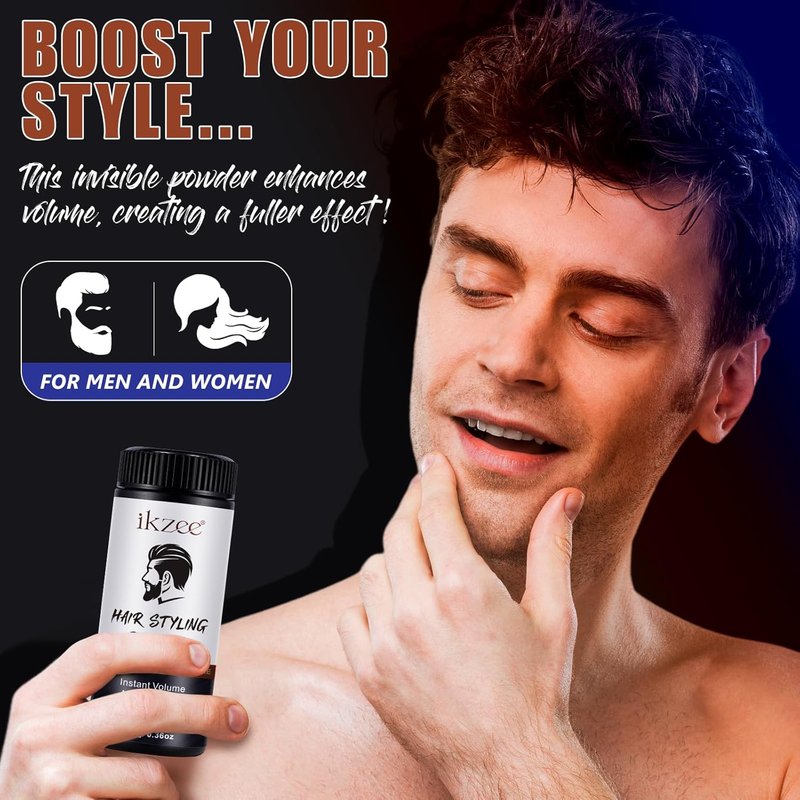 ISUNRISE Hair Styling Powder for Men - Texturizing & Volumizing Matte Finish - 10g Set