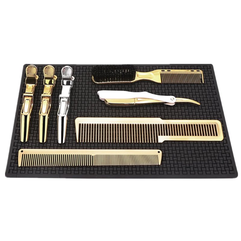 Barber Station Mat - Extra Large Nonstick Silicone Heat-Resistant Countertop Protector | Ideal for Hair Styling Tools