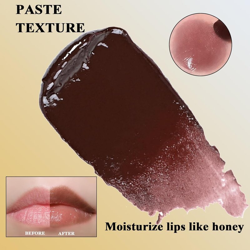 Sheeyoon Honey Lipstick - Hydrating Tinted Lip Balm with Sheer Formula | Natural Glossy Finish (1 PC Black)