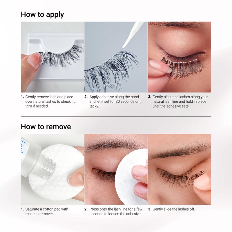 KISS Looks So Natural, False Eyelashes, 'Shy', 12mm, Includes 5 Pairs Of Lashes, Easy to Apply, Reusable Lash Clusters