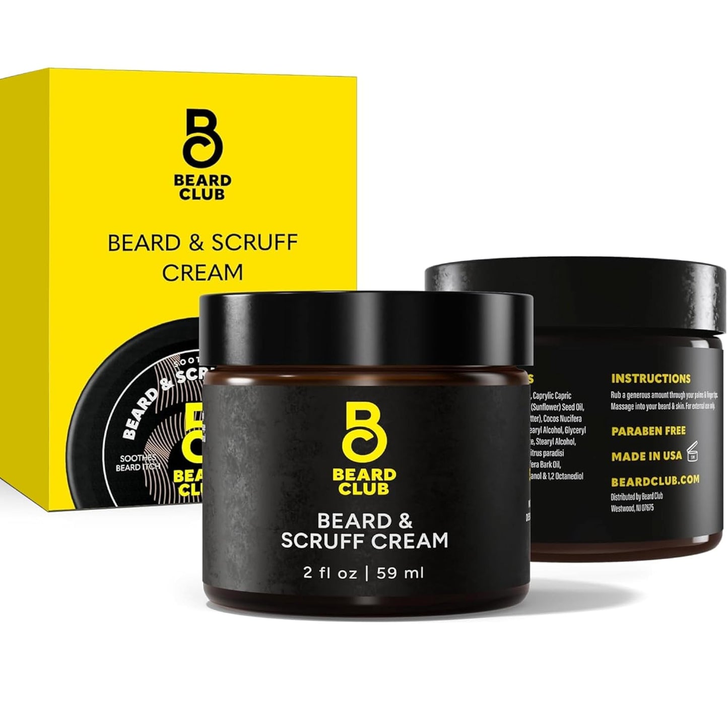 The Beard Club Biotin Beard Cream - Moisturizing Shea Butter for Healthier Facial Hair & Skin