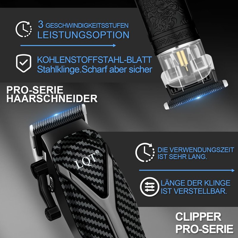 Hair Clippers for Men - Professional Cordless Grooming Kit with LCD Display | Beard Trimmer & Barber Clipper Set