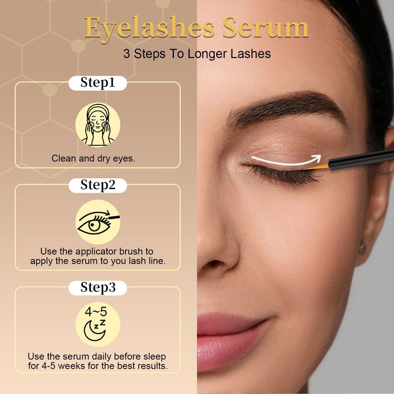 Eyelash Growth Serum - Premium Lash Enhancer for Longer, Thicker Lashes | 5 mL, Sensitive Eyes Formula