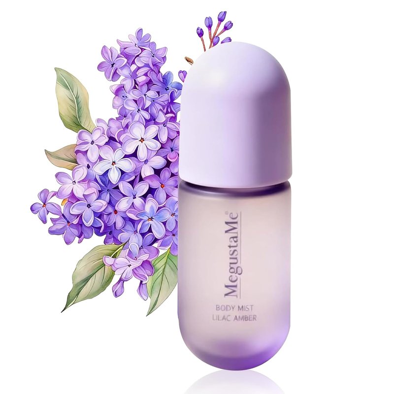Lilac Amber Body Spray - Long Lasting Floral Woody Fragrance Mist | Paraben & Phthalate Free, 3.38 fl oz