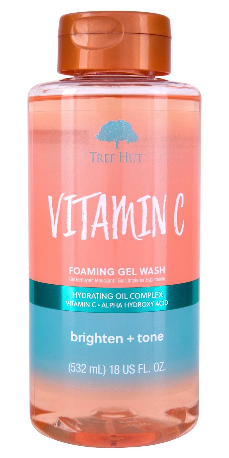 Tree Hut Vitamin C Wash, Gently Cleanses and Leaves Skin Looking Fresh and Radiant, Body Wash, 18 Fl Oz