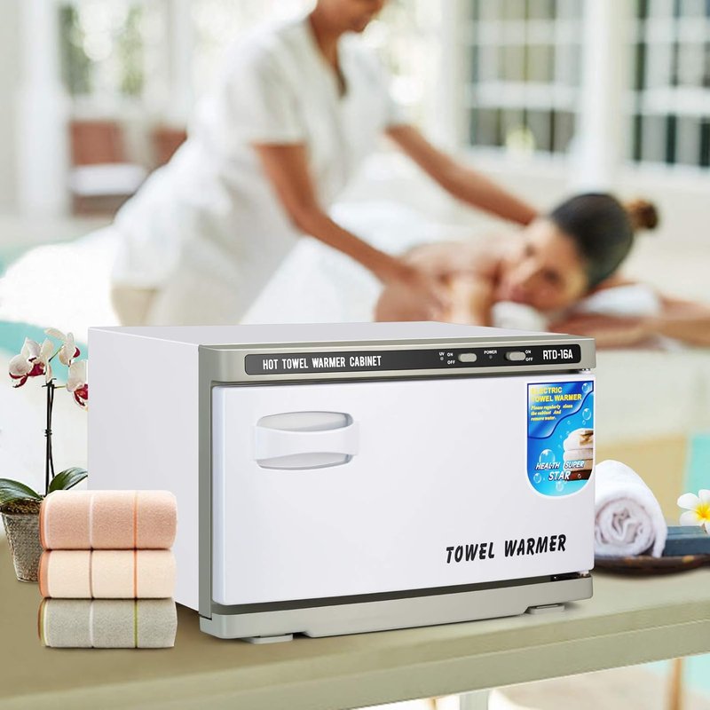 Skiennix Hot Towel Warmer - 16L Large Capacity Spa Cabinet with Fast Heating | Stainless Steel, White