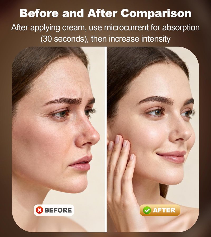 New Facial Massager Tool, Microcurrent Facial Device with Suction Shot, 4 Color Red Light Therapy, Face Massager Tool for Skin Care, Double Chin, Wrinkle Reduction and Firming, Portable Face Device