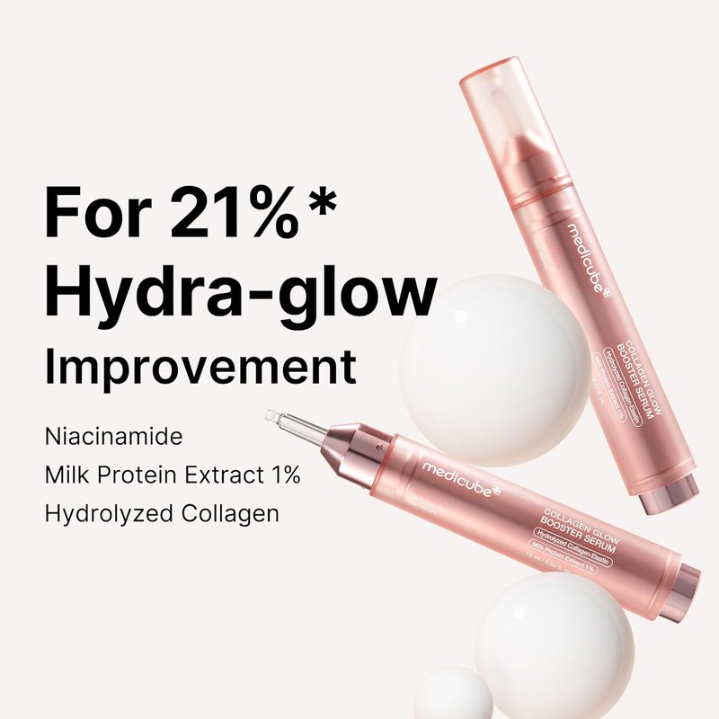 Medicube Collagen Glow Booster Milk Serum - Radiance & Hydration with Niacinamide - 0.50 oz