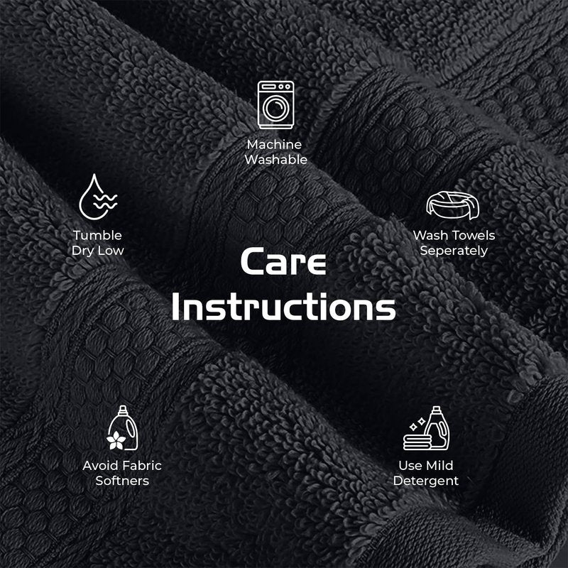 RIVERSIDE 12-Pack Premium 100% Cotton Charcoal Gray Face Towels for Bathroom [12x12] - Reusable Luxury Face Wash Cloths for Showering - 550 GSM Super Soft & Absorbent Washcloths for Body, Spa & Gym