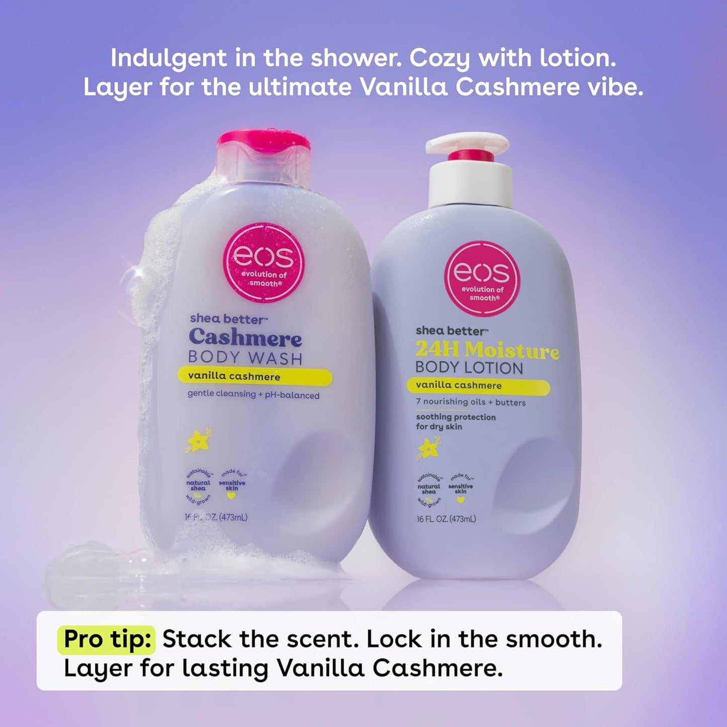 Vanilla Cashmere Body Wash - Travel Size Mini Toiletries | 2.5 fl oz (Pack of 2)