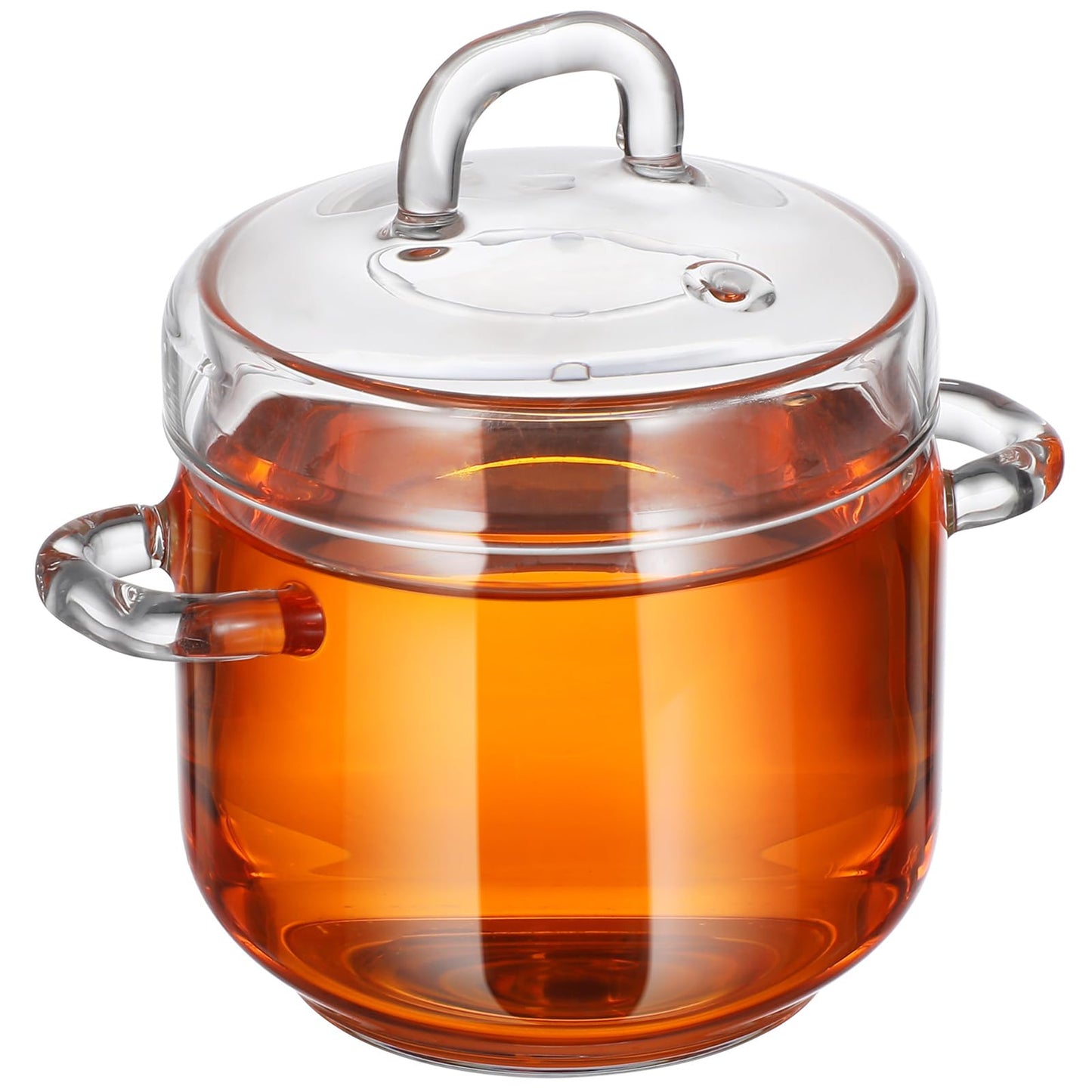 Hemoton Glass Stewing Pot with Lid 12Oz Borosilicate Heat-Resistant Soup Pot for Steamed Eggs Bird S Nest Kitchen Cookware Transparent Steam Bowl
