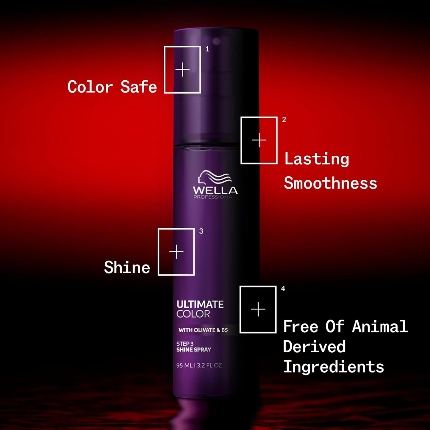 Wella Professionals Ultimate Color Shine Spray | Shine and Lasting Smoothness | For All Color-Treated Hair | 3.2 Fl Oz | 95ml