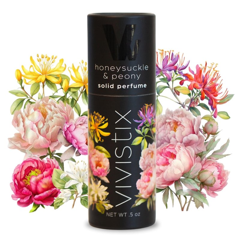 Honeysuckle & Peony Solid Perfume Stick - Portable Floral Travel Scent | Paraben-Free & Made in the USA