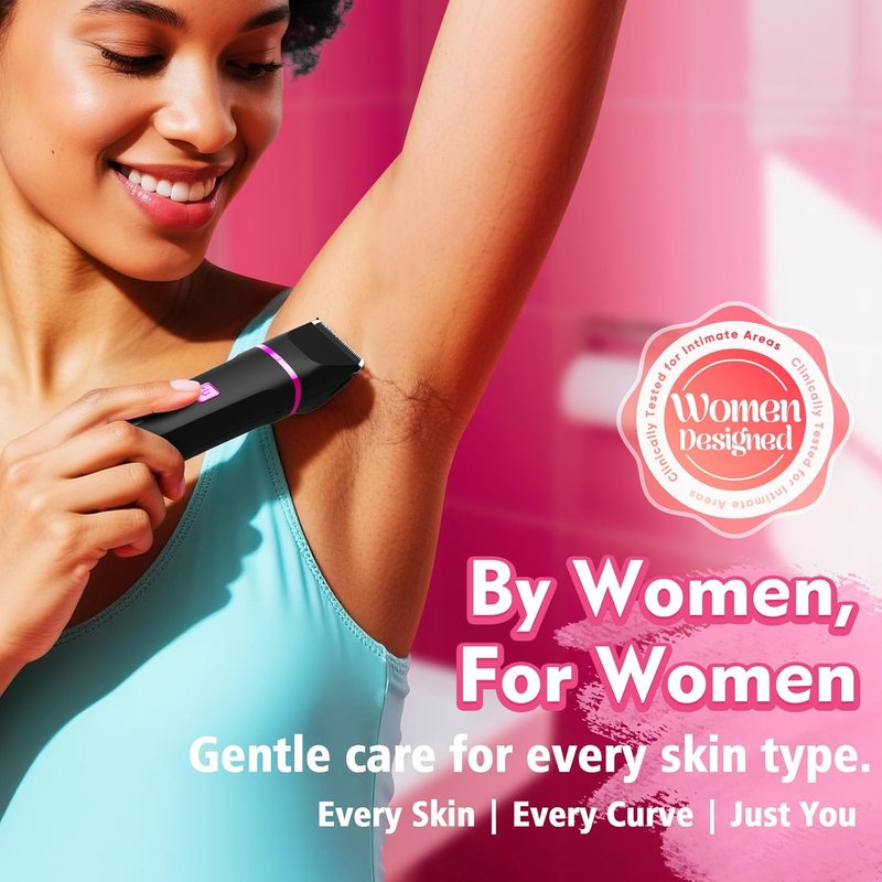 Bikini Trimmer for Women - Waterproof Electric Foil Shaver for Smooth Shaving | Rechargeable, Painless Body & Face Care