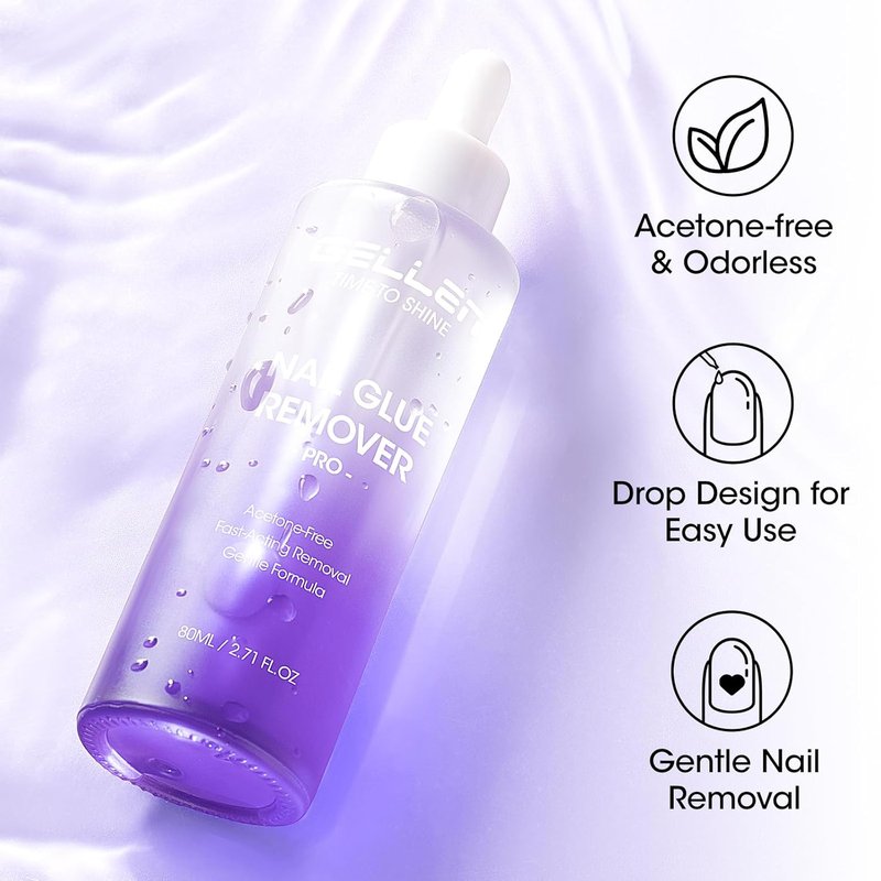 Gellen Nail Glue Remover - Non-Acetone Gel for Press-On Nails | 80ML Odorless & Gentle Debonder