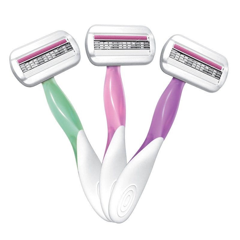 BIC Soleil Sensitive Women's Disposable Razors, 3 Blades With Moisture Strip For a Silky Smooth Shave, 6 Piece Razor Set