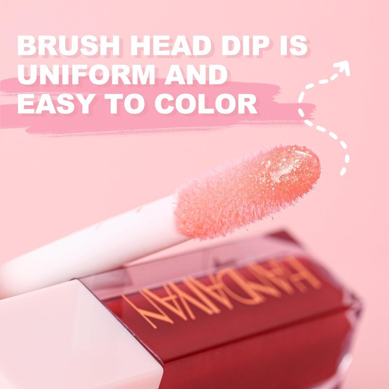 BANGFENG Diamond Lip Gloss Set - 6PCS Matte & Pearlescent Finish, Long-Lasting Hydration, High-Pigment Formula