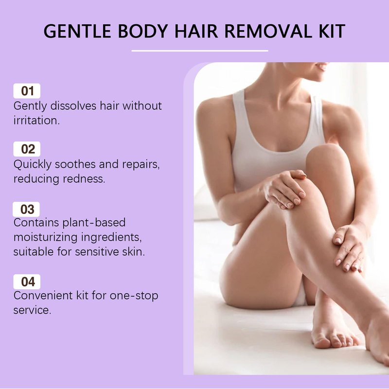 Gentle Hair Removal Cream for Men & Women – Fast-Acting Depilatory for Sensitive Skin with Aloe & Hyaluronic Acid, Travel Size, Citrus Scent（8.26Ounce (Pack of2))