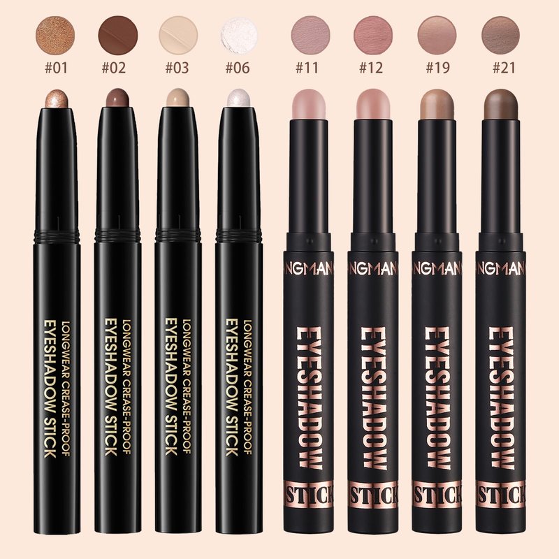Euphily Matte Cream Eyeshadow Stick, Waterproof Eye Shadow Stick, Long-Lasting and Blendable High Pigmented Single Eyeliner Makeup for Women, 6 Oyster