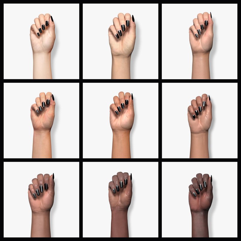 Double Rhythm 15ML Gel Nail Polish Pure Sheer Same Color Same Bottle Soak Off Gel Polish Art Manicure Salon DIY at Home for Women (Black-A1015)