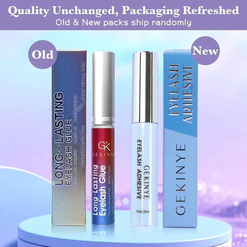 Lash Glue - Long-Lasting Waterproof Eyelash Adhesive for Strip Lashes | Clear 0.18oz