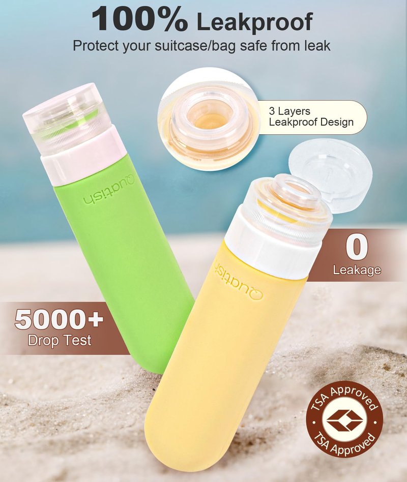 20 Pack Travel Bottles for Toiletries, Original Patented, TSA Approved Travel Size Containers, Leak Proof Silicone Shampoo and Conditioner Bottles Women & Men, Airplane Cruise Essentials, Multi