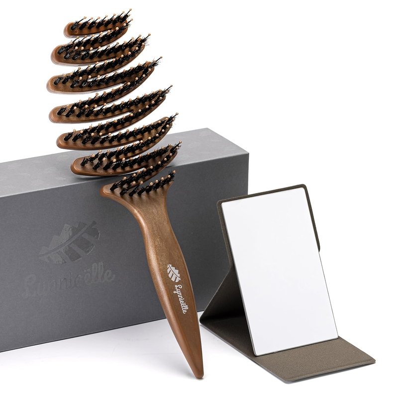 Boar Bristle Hair Brush - Ultimate Smoothing Detangler for Fine Hair | Gentle Scalp Massage, Perfect Gift