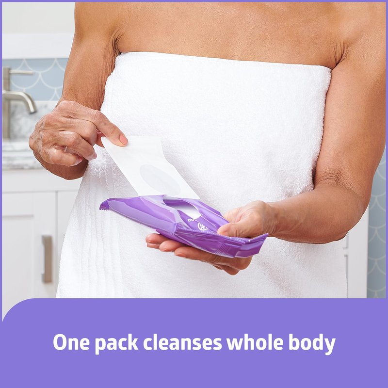 Medline ReadyBath SELECT Body Cleansing Cloth Wipes, Hypoallergenic & Scented, 8 Count Pack, White, (Pack of 30)