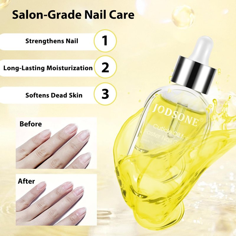JODSONE 16.5ml Nail Dehydrator and Nail Primer with Cuticle Oil Set Ideal for Salon or Home Use,Removes Moisture for Strong Nails Adhesion,Natural Cuticle Oil for Nourished