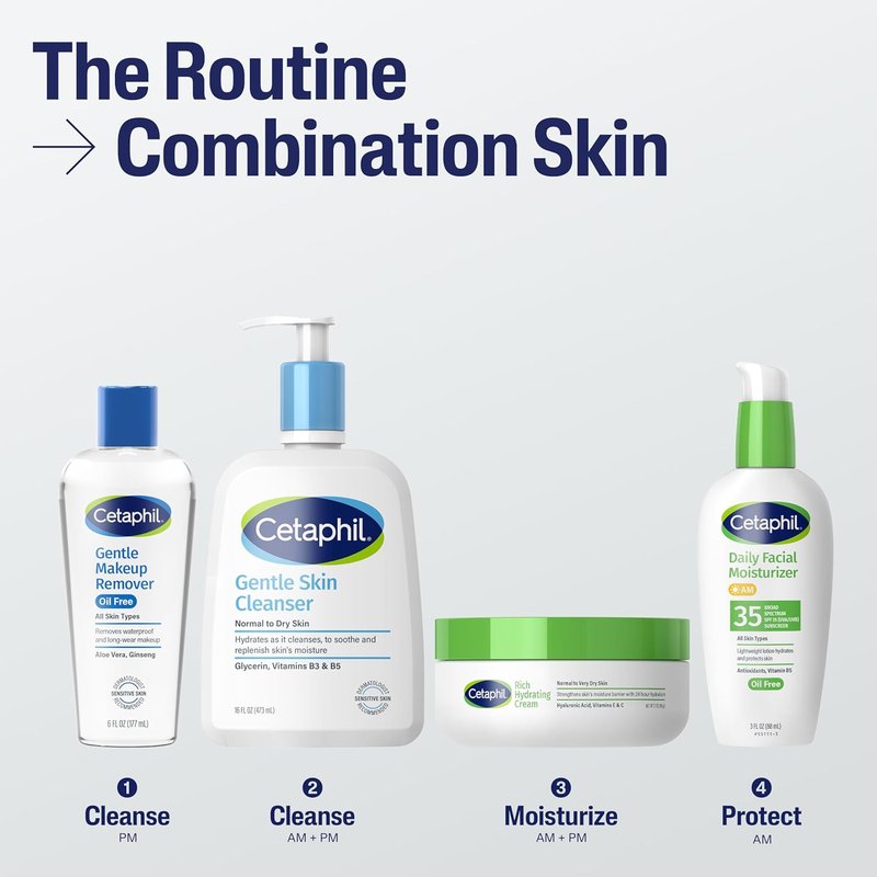 Cetaphil Gentle Waterproof Makeup Remover - Oil-Free Formula for Sensitive Skin | 6 Fl Oz