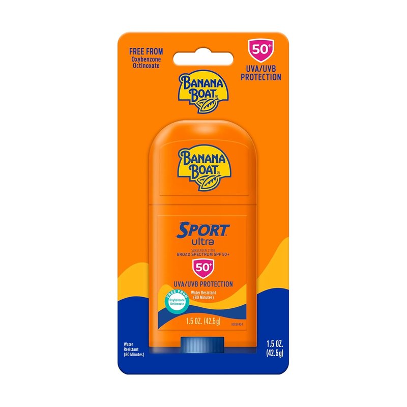 Banana Boat Sport Ultra Sunscreen Stick SPF 50 - Travel Size Oxybenzone-Free Sunblock, 1.5oz
