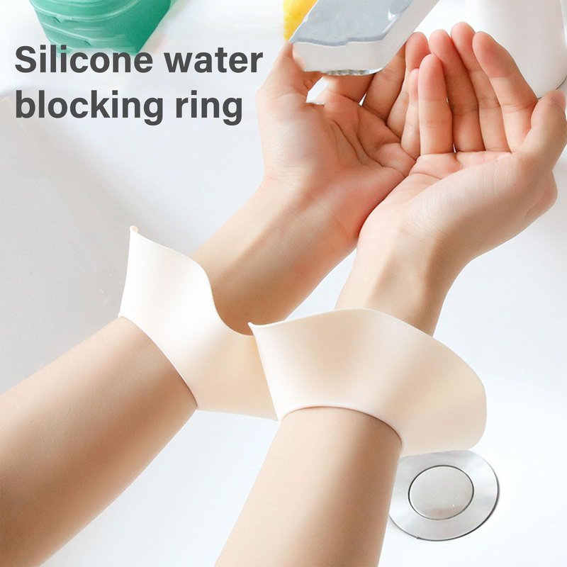 FeiYeup 1pair Silicone Wristband Waterproofed Face Wash Wristbands Skincare Wrist Guards for Make up Shower Wrist Guards
