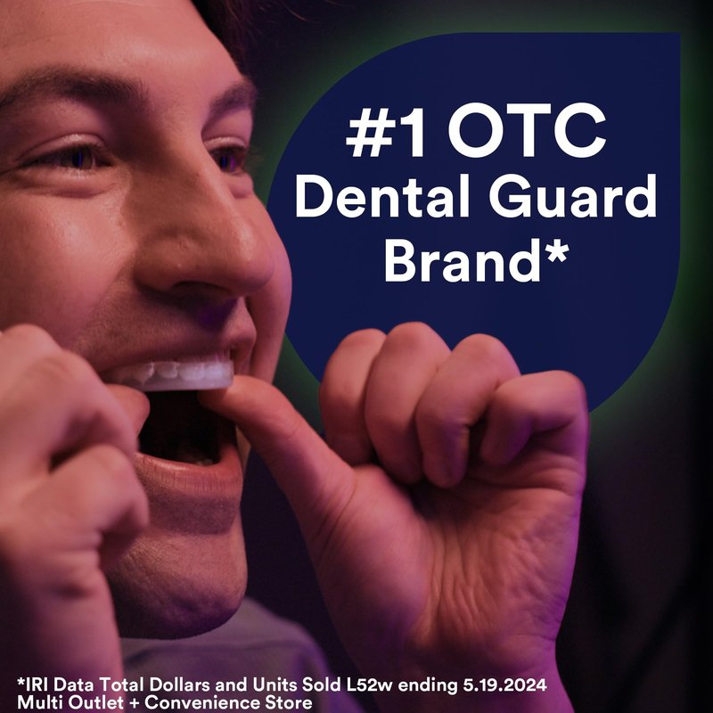 DenTek Comfort-Fit Dental Guard, Mouth Guard for Grinding Teeth at Night, Pack of 2 Guards & 1 Storage Case