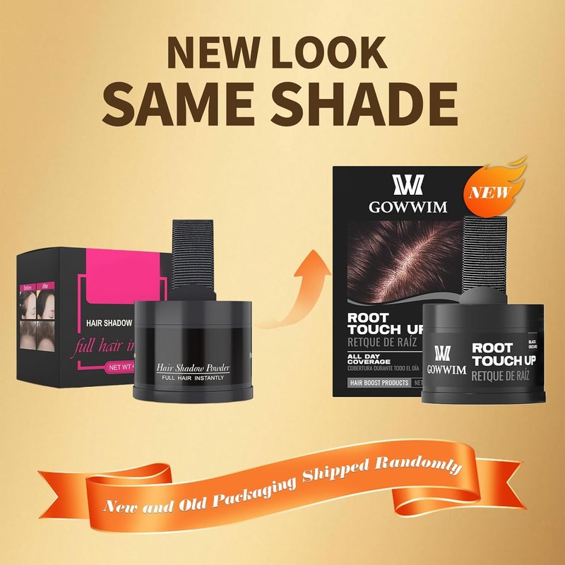 Hairline Powder | Black Hair Color Shadow for Instant Gray Coverage - 4g Touch-Up Solution