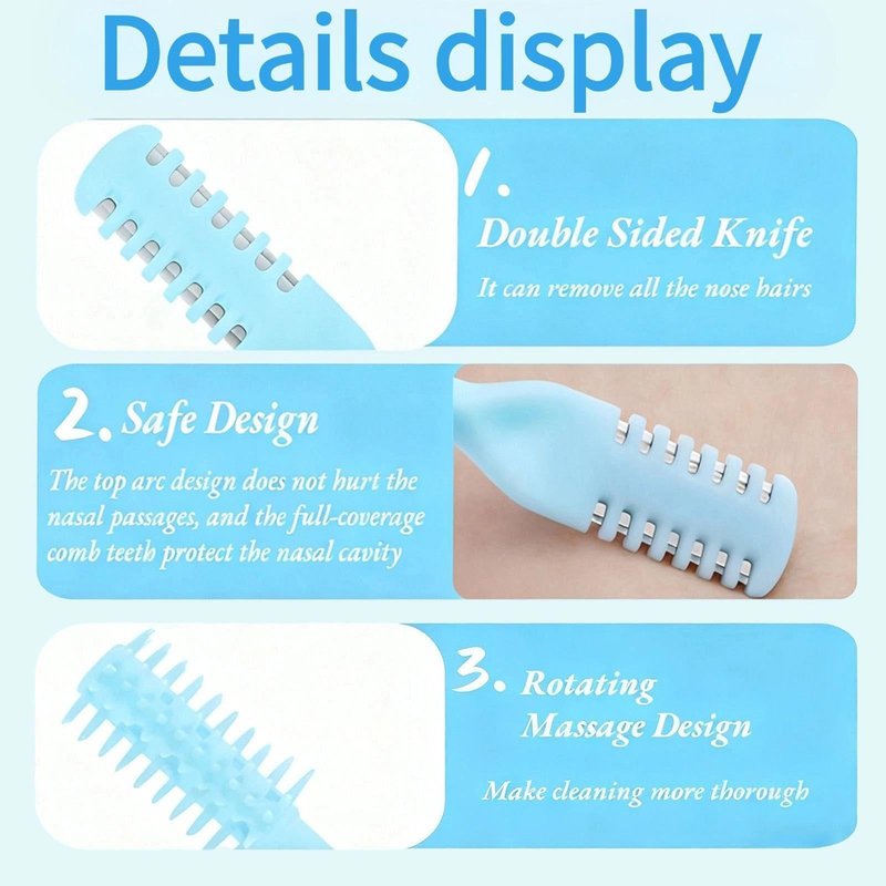 prgislew Nose Hair Trimmer 2-in-1,2026 New Double Sided Nose Trimmer.Portable 360° Rotating Manual Nasal Hair Cutter for Men and Women, Manual Hair Remover for Home Travel Essentials