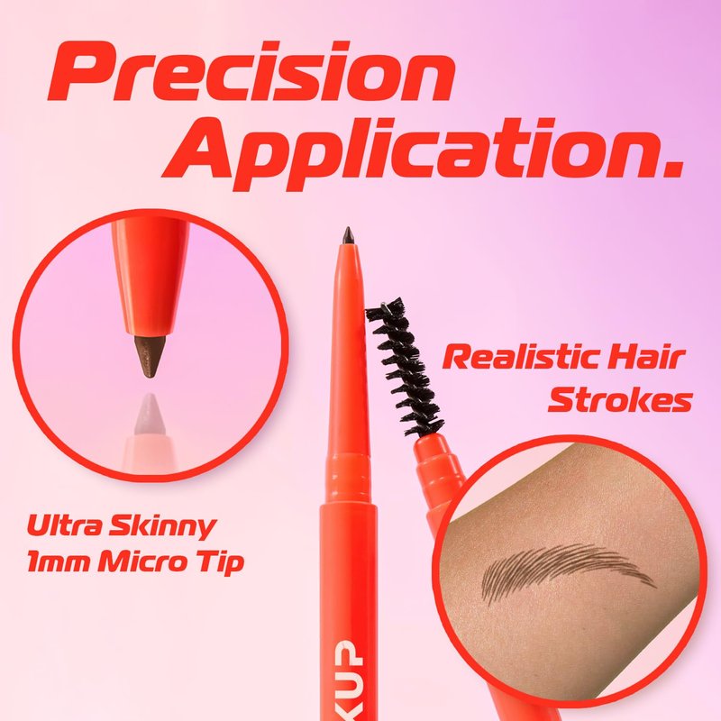 Makup Beauty Skinny Brow - Ultra Thin Eyebrow Pencil, Waterproof, Precise Micro Brow Pencil creates Hair-like Strokes for Full, Natural Brows Medium to Dark Brown (Brunette)