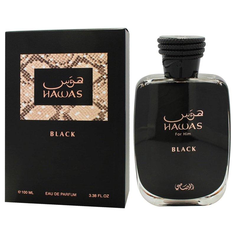 Hawas Black EDP Spray for Men - 3.38 oz | Long-Lasting Fragrance
