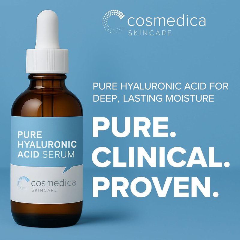 Cosmedica Skincare Hyaluronic Acid Serum - Deep Hydration for Youthful Skin | 1 Fl. Oz