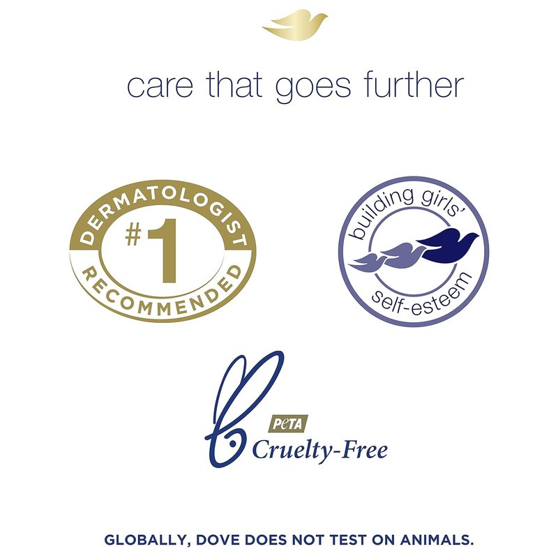 Dove Beauty Bar More Moisturizing Than Bar Soap for Softer Skin, Fragrance-Free, Hypoallergenic, Sensitive Skin with Gentle Cleanser 3.75 oz 14 Bars