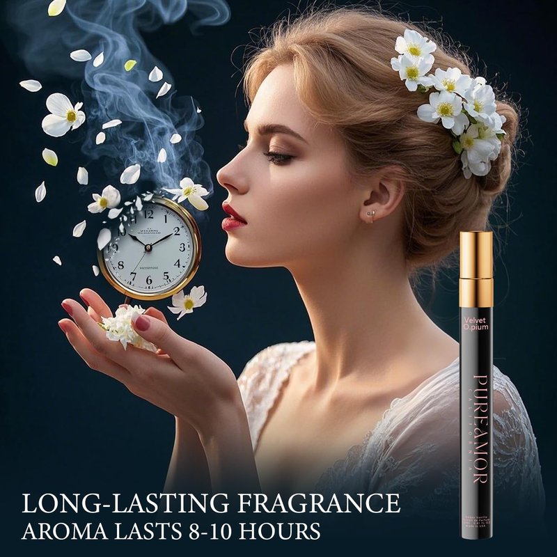 Pheromones Perfume for Women - Amber Vanilla Extrait de Parfum Oil Spray | 12ml Long-Lasting Travel Size Fragrance
