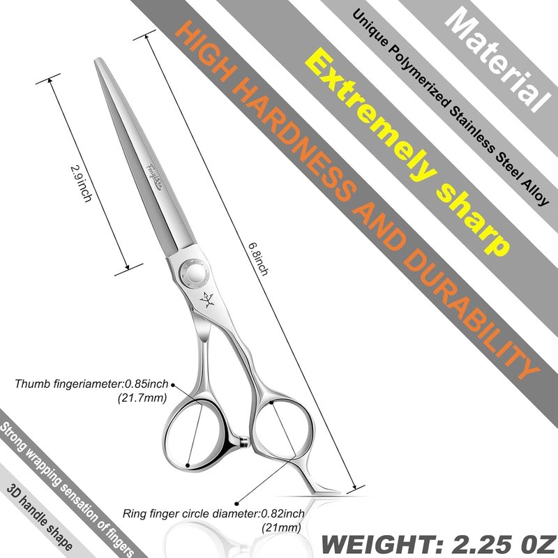 Regine Switzerland Hair Cutting Scissors - Professional 6.5 Inch Stainless Steel Shears for Barbers & Stylists
