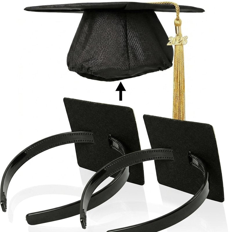 Graduation Cap Headband - 2 Pcs Anti-Fall Hair Band for Graduates | Perfect Gift for Students and Women
