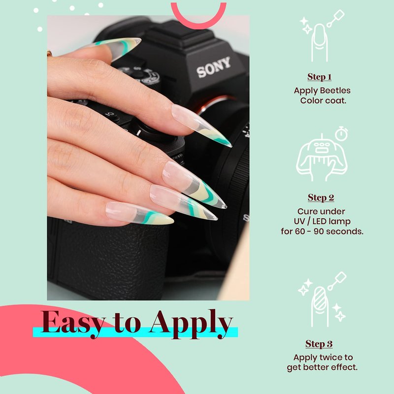 Beetles Green Gel Nail Polish, 1Pcs 15ml Color Gel Polish Soak Off UV LED Day Nails Art Manicure Salon DIY Home Summer Nails