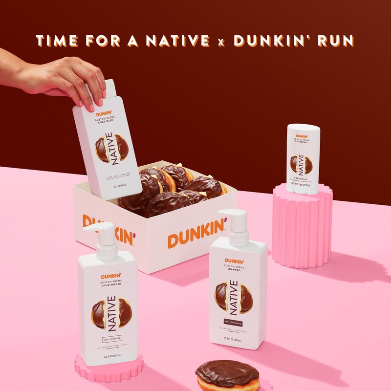Native Deodorant | Limited Dunkin Donuts Edition | Aluminum Free with Baking Soda, Probiotics, Coconut Oil and Shea Butter | Boston Kreme 2.65oz