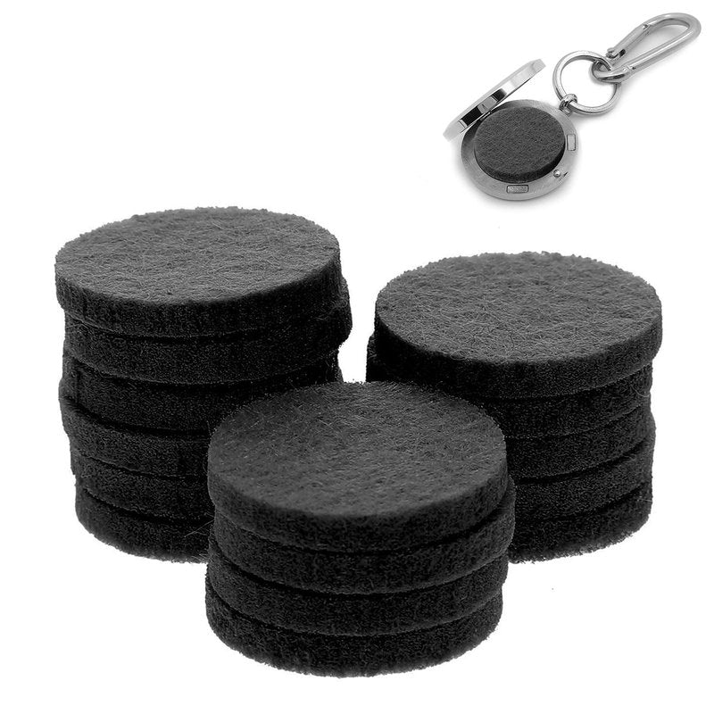GLEAVI Aromatherapy Diffuser Refill Pads 100Pcs Cotton Essential Oil Diffuser Pads for Vent Clip Necklace Air Freshener Replacement 0.86X0.86X0.11In