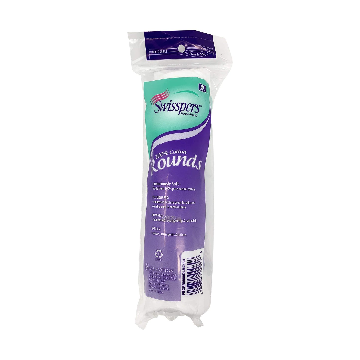 Swisspers Multicare Cotton Rounds, 80 Count
