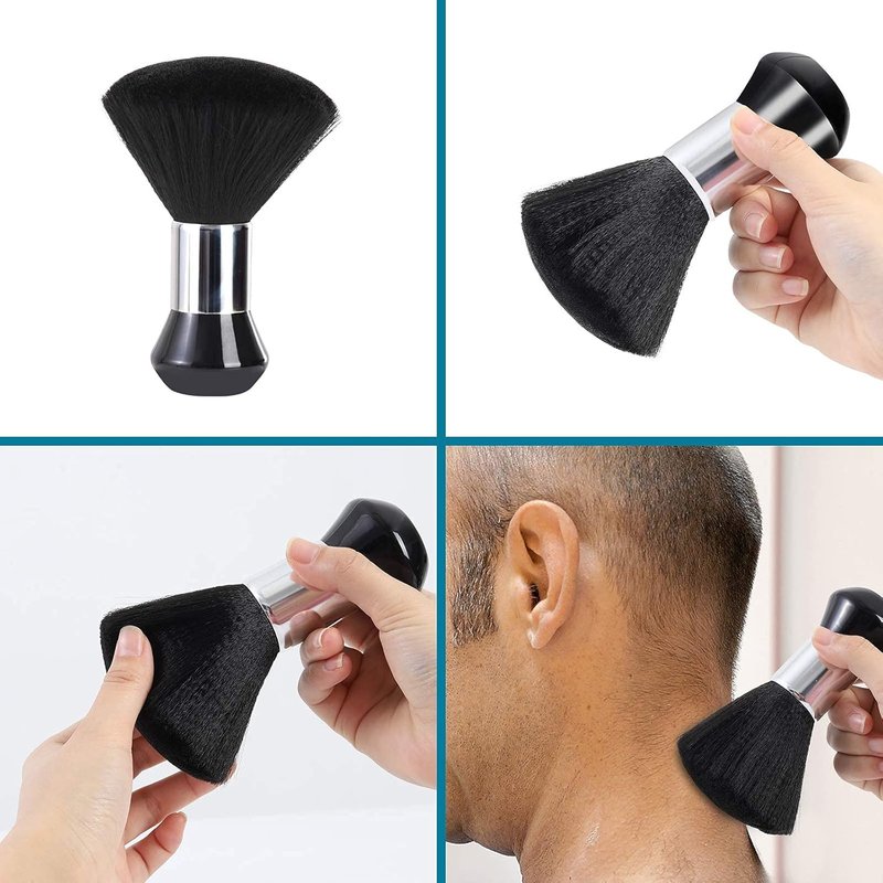 Professional Hair Cutting Cape - Large Salon Barber Cape for Men, Women & Kids | Includes Neck Duster Brush (Black)